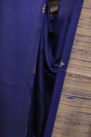 Blue Raw Silk Saree - SRBRSS295