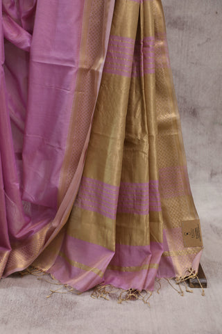 Lavender Silk Maheshwari Saree -SRLSMS137