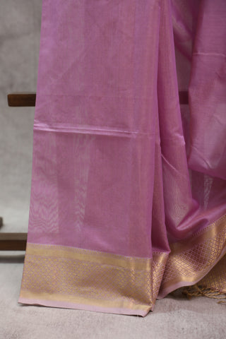 Lavender Silk Maheshwari Saree -SRLSMS137