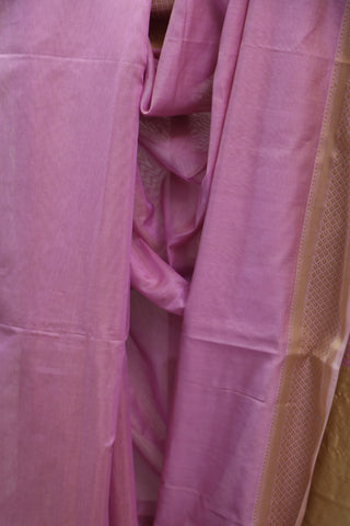 Lavender Silk Maheshwari Saree -SRLSMS137