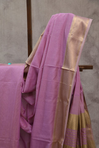 Lavender Silk Maheshwari Saree -SRLSMS137