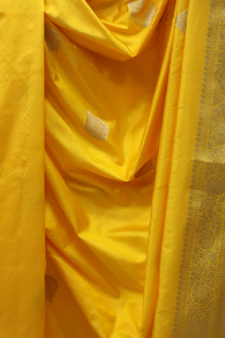 Yellow Banarasi Silk Saree-SRYBSS543