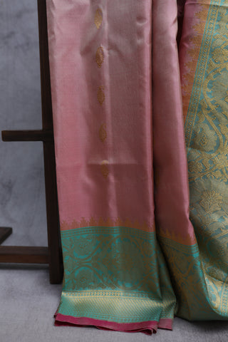 Onion Pink Gadwal Silk Saree - SROPGSS288