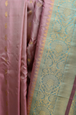 Onion Pink Gadwal Silk Saree - SROPGSS288