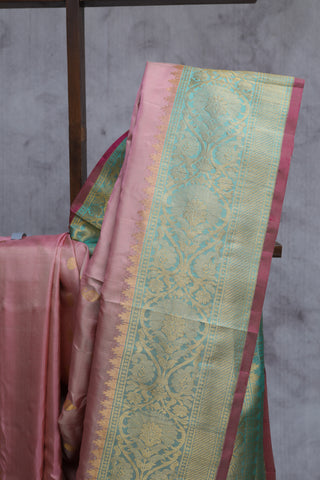 Onion Pink Gadwal Silk Saree - SROPGSS288