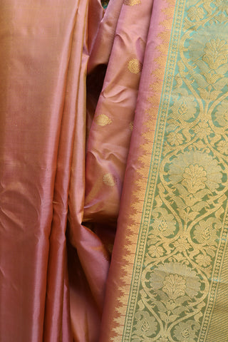 Two Tone Peach Gadwal Silk Saree - SRTTPGSS339