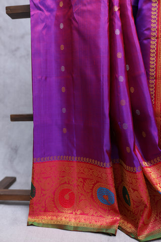 Purple Gadwal Silk Saree - SRPGSS272