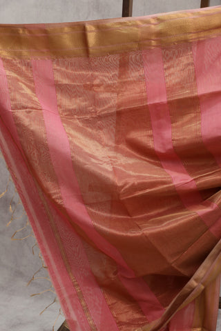 Peach Silk Maheshwari Saree -SRPSMS134