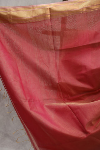 Peach Silk Maheshwari Saree -SRPSMS134