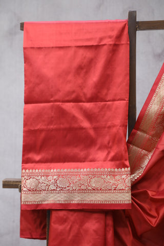 Red Banarasi Silk Saree-SRRBSS542