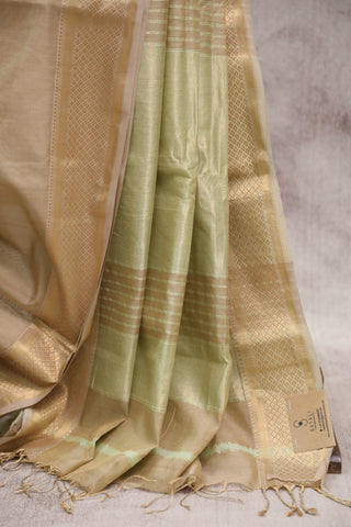 Beige Silk Maheshwari Saree -SRBSMS150