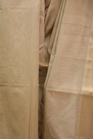 Beige Silk Maheshwari Saree -SRBSMS150