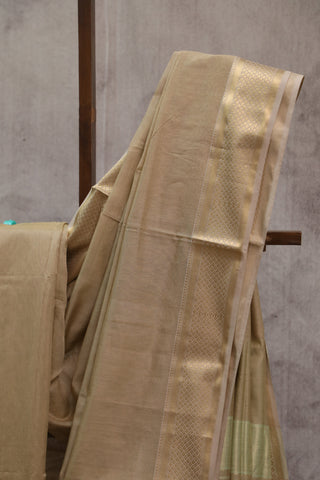 Beige Silk Maheshwari Saree -SRBSMS150