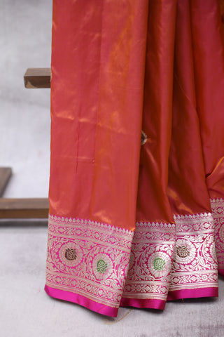 Copper Banarasi Silk Saree - SRCBSS547