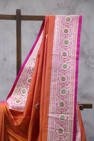 Copper Banarasi Silk Saree - SRCBSS547