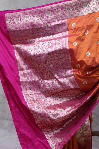 Copper Banarasi Silk Saree - SRCBSS547