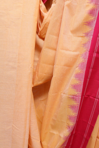 Light Orange Kanchi Cotton Saree-SRLOKCS147