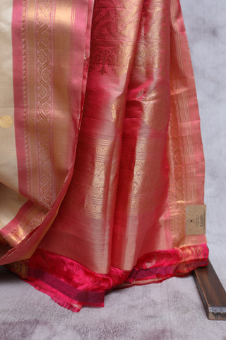 Beige Gadwal Silk Saree - SRBGSS270