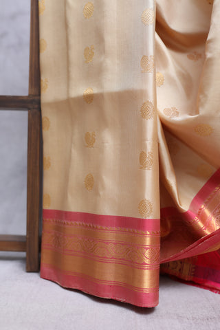 Beige Gadwal Silk Saree - SRBGSS270