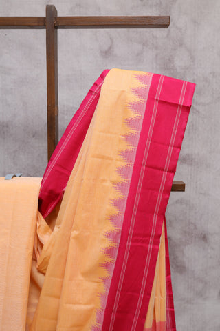 Light Orange Kanchi Cotton Saree-SRLOKCS147