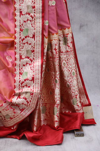 Pink Banarasi Silk Saree - SRPBSS553