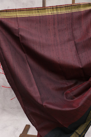 Maroon Raw Silk Saree - SRMRSS279