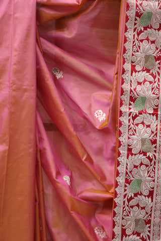 Pink Banarasi Silk Saree - SRPBSS553