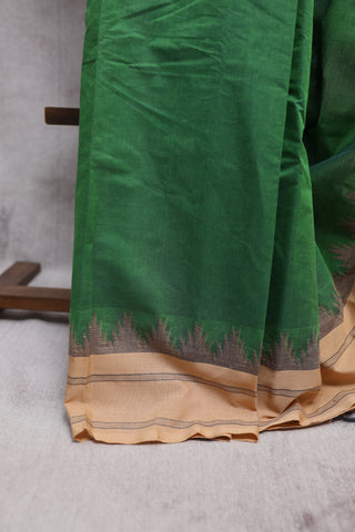 Green Kanchi Cotton Saree-SRGKCS148