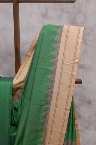 Green Kanchi Cotton Saree-SRGKCS148