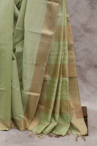 Pastel Green Silk Maheshwari Saree -SRPGSMS151