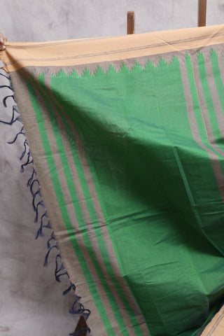 Green Kanchi Cotton Saree-SRGKCS148