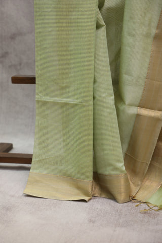 Pastel Green Silk Maheshwari Saree -SRPGSMS151