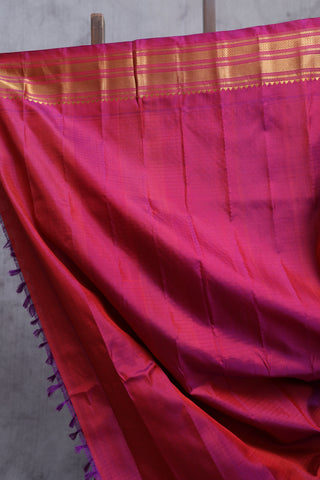 Light Orange Gadwal Silk Saree - SRLOGSS267