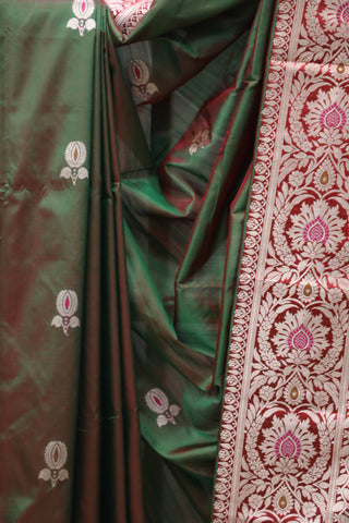 Green Banarasi Silk Saree - SRGBSS551