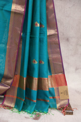 Green Silk Maheshwari Saree - SRGSMS236