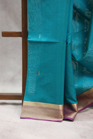 Green Silk Maheshwari Saree - SRGSMS236