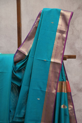 Green Silk Maheshwari Saree - SRGSMS236