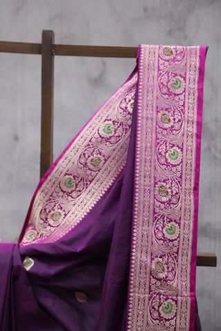 Purple Banarasi Silk Saree - SRPBSS552