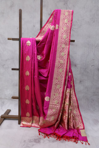 Pink Banarasi Silk Saree - SRPBSS572