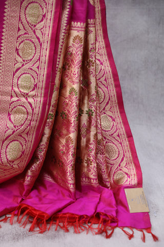 Pink Banarasi Silk Saree - SRPBSS572