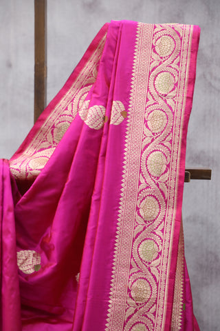 Pink Banarasi Silk Saree - SRPBSS572