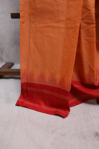 Orange Kanchi Cotton Saree-SRNBKCS140