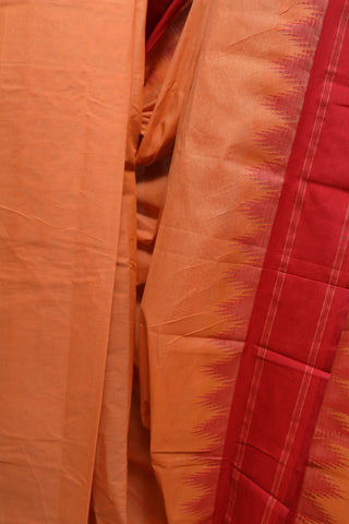 Orange Kanchi Cotton Saree-SRNBKCS140