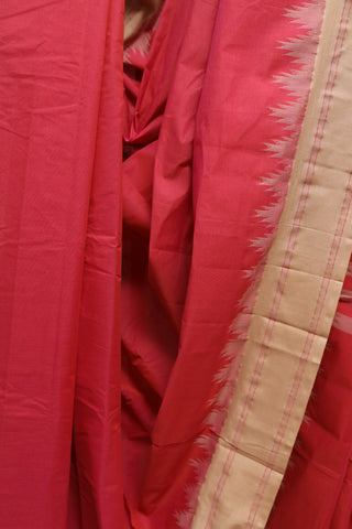 Red Kanchi Cotton Saree-SRRKCS145