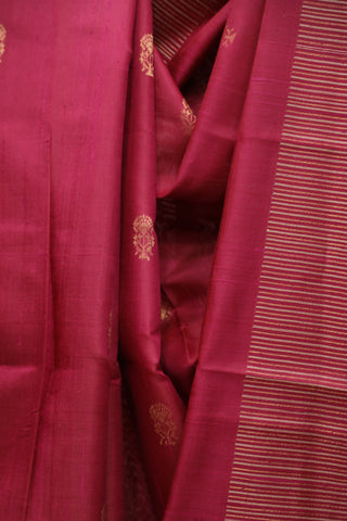 Dark Pink Raw Silk Saree - SRDPRSS540