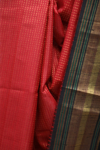 Red Raw Silk Saree - SRRRSS542