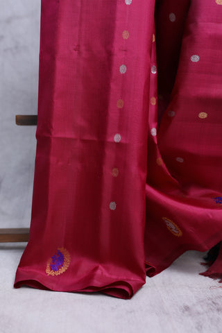 Wine Gadwal Silk Saree - SRWGSS278