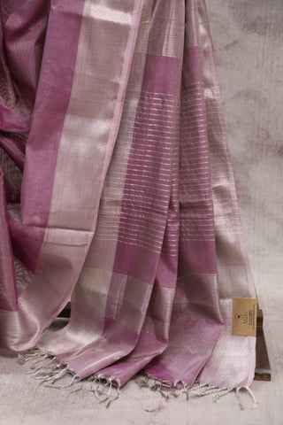 Mauve Silk Maheshwari Saree -SRMSMS176