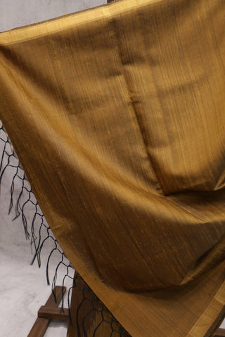 Gold Raw Silk Saree - SRGRSS399EX