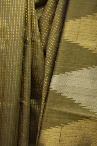 Olive Raw Silk Saree - SRORSS360